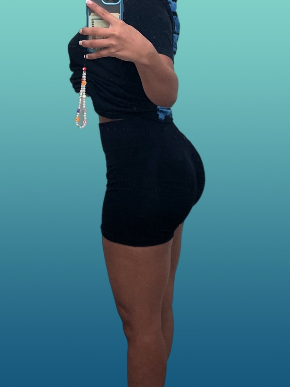 High-Rise Black Women's Athletic Bike Shorts